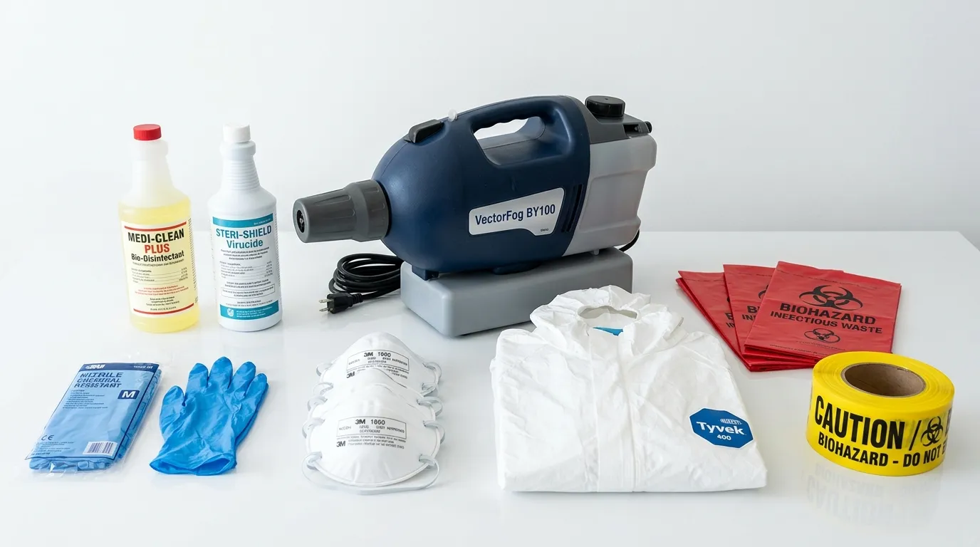 Professional biohazard remediation crew working in Greater Northdale